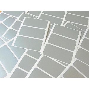 65x30mm Rectangulaire Code Couleur Autocollants - Lot de 45 en Couleur Rectangle &Eacute;tiquettes Collantes - 30 Colours Disponible - Argent Mat (Minilabel, neuf)