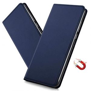 MRSTER Coque pour Huawei Y6p Housse, Étui à Rabat avec Carte Fentes, Fermeture Magnétique, Antichoc Ultra Mince Protection Case pour Huawei Y6p. DT Blue (MRSTER, neuf)