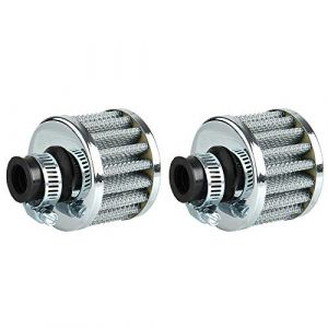 Mintice 2 X Filtre à Air Froid Reniflard Carter Turbo Ventilateur 12mm Mini Argenté pour Voiture Moto (LM major store, neuf)
