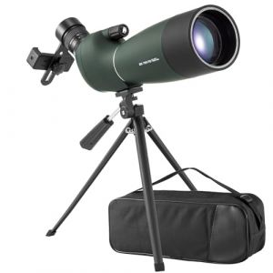Longue Vues avec Trepied Adaptateur Smartphone,25-75x70mm étanche HD IP67 étanche, Bak4 Objectif FMC Monoculaire pour Tir à la Cible Tir à l'arc Observation des Oiseaux Lune (Taberies, neuf)