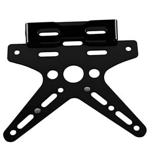 Asudaro Plaque d'immatriculation de moto, support de plaque d'immatriculation pliable réglable de feu arrière en alliage d'aluminium pour véhicule électrique Accessoires de modification de moto (Amorar, neuf)