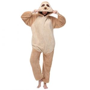 Luojida Combinaison Unisexe Adulte Pyjama Onesies Animal Cosplay Panda Deguisement Deguisement Halloween Femme Homme a Capuche ‌Zip Kigurumi Halloween Costume Animaux Carnaval (Luojida, neuf)