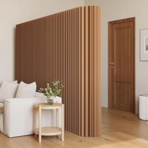 Cloison de s&eacute;paration pliable et r&eacute;tractable, paravent moderne, &eacute;cran de confidentialit&eacute; int&eacute;rieur, cloison de s&eacute;paration murale autoportante en papier,Brown-4x2.2m/13.12x7.21FT (WANG  JIANHONHDIANPU, neuf)