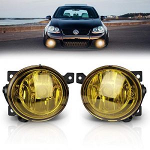 TangMiGe - Feux anti-brouillard compatibles avec Volkswagen GTI Golf V/5 Jetta III/3 Scirocco Up Amarok, (VW 1K1 1K5 1K2 137 138 MK5 MKV), SEAT Mii KF1, Skoda Citigo, 10/2003-04/2017 (Jaune) (LINGUOJIE, neuf)