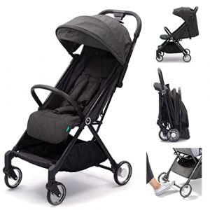 Urban Kanga Wallaby Poussette Ultra Compacte et Légère - ne pèse que 5 Kg - 0-40 m (Lin gris) (Baby Warehouse, neuf)