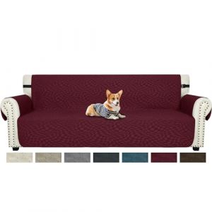 Ystyle Housse De Canapé 4 Places, Housses De Canapé Anti-Taches, Housse Canapé avec Accoudoirs, Protege Canape Chien, Housse Canape Antidérapante, Protege Canape Universelle, Rouge (YSTYLE HOME, neuf)