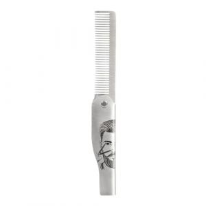 Peigne &agrave; barbe &ndash; Brosse &agrave; barbe &ndash; Peigne &agrave; barbe pour homme &ndash; Peigne &agrave; barbe de poche &ndash; Brosse &agrave; barbe pliable en acier inoxydable | Outil de toilettage portable pour papa, mari, voyage et maison Kit (arotperar, neuf)