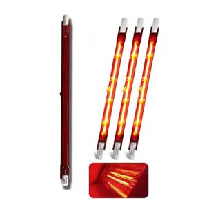 Ampoule Chauffante Infrarouge 1500W 254mm, Ampoule Infrarouge Dimmable, Lampe Chauffante Halogène Rubis, Lampe Halogène Quartz pour Chauffage Heatmaster U3, 240V Tubes R7s 1500Lm, 10mm Ø, Paquet de 4 (JHKEJI, neuf)