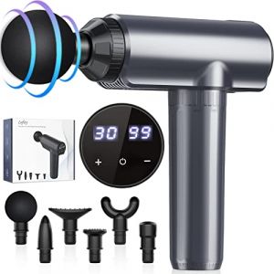 Pistolet Massage Musculaire,Lefity Pistolet de Massage avec 30 Niveaux Réglables et 6 Têtes,Appareil de Massager Masseur de Muscle avec écran LCD pour Soulager les Douleurs Musculaires (MENESHU, neuf)