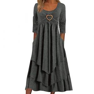 NNGOTD Robe été Femme Boheme Imprime Manche Courte Dentelle Dress Sexy Épaules Dénudées Col en V Longueur Genou Taille Haute Robe De Plage A-Line Élégante Rétro Robe Été Robe Bleu Marine (BAULMD（90% Big Promotion Without Discount Code ）, neuf)