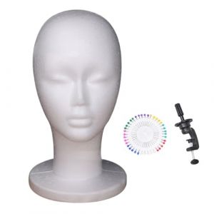 G&eacute;n&eacute;rique T&ecirc;te De Mannequin En Mousse Avec 40 Broches, T&ecirc;tes D'affichage De Perruque En Mousse, Accessoires En Forme De T&ecirc;te En Polystyr&egrave;ne Pour Perruques, Chapeaux, Lunettes De Soleil, Coiffures (glenceat, neuf)
