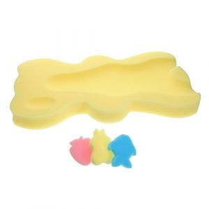 BESPORTBLE Coussin de Bain Garçon Fille Éponge de Soutien Confortable pour Né Transat Bain et Support Ergonomique pour Tête et Dos Style Aléatoire (Breeze & Leaves, neuf)