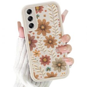 Foonary Coque pour Samsung Galaxy S22+ 5G, &Eacute;tui avec Aesthetic Fleurs Automne Motif Dessin Fille Femme Housse,Souple Silicone TPU Bumper Cover Antichoc Protection Case pour Samsung S22+ 5G 6,6", Blanc (BAROR TRADING, neuf)