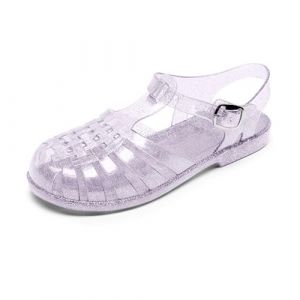 Sandales en Caoutchouc pour Femme, Unisexes, en Plastique, Chaussures Classiques à Boucle Transparente, Sandales en Caoutchouc, Chaussures de Plage en Cristal Geschenke (vicici-cinea, neuf)