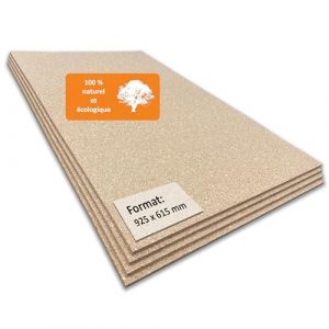 TRECOR® plaque de liège [Format : 925x 615 mm] – Très élastique et antistatique – Plaque en liège de qualité supérieure – Poncé d'un côté pour un meilleur aspect (20 mm d'épaisseur, 1 pièce) (uficell Parkettunterlagen, neuf)