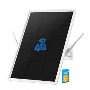 Routeur 4G LTE Solaire Extérieure sans Fil, Box 4G avec Carte SIM, Borne WiFi Antenne 4G CLE 150Mpbs,Lancer 2.4GHz Wi-FI 150Mpbs,2 Antennes Externe,Modem Carte SIM pour Tout Opérateur (34 * 24cm) (LCLCTEK, neuf)