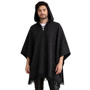 Gamboa Alpaga Poncho Homme &agrave; Capuche Mexicain Cape Manteau Lain Automne Hiver (Gamboa Worldwide, neuf)