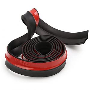 2.5M Spoiler Avant Universel, Rubber Front Bumper Lip, Universel Caoutchouc pare Chocs Arrière Avant Voiture Adhésif, Spoiler Lèvre Avant Auto Adhésif, pour pare Chocs Avant et Arrière Voiture (Vanillin, neuf)