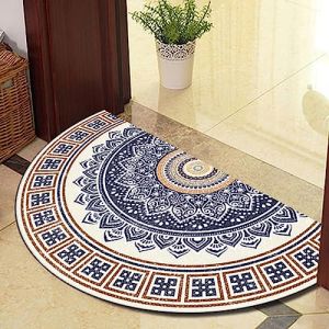 Guest Ruyunlai Paillasson Tapis D'entréE Demi Lune IntéRieur Dexterieur pour Terrasse Rond Exterieur Entree D’Entree Interieur Absorbant Cercle Jaune 40x60cm (Guest Ruyunlai, neuf)