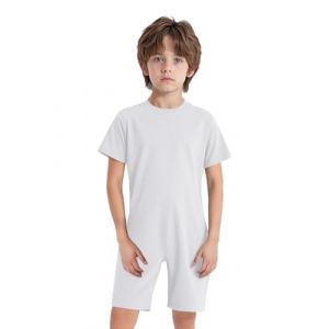 TTAO Combinaison de Soin Unisexe Gar&ccedil;on Grenouill&egrave;re Pour Patients Handicap&eacute;s Pyjama de Sant&eacute; 100% Coton avec Fermeture Eclair Dans le Dos Tenue Adapt&eacute;e 3-16 Ans Blanc 5-6 ans (TTAOSHOP EU, neuf)