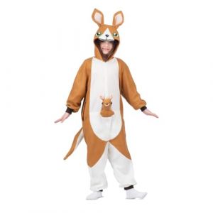 My Other Me D&eacute;guisement kangourou unisexe pour enfant, taille unique. Comprend une combinaison &agrave; capuche avec oreilles, yeux et museau, queue et peluche. Petit sauteur embrassant une tendresse douce. (LOLA home, neuf)