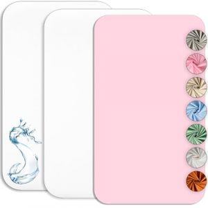 Drap Housse Cododo 50x83cm (Lot de 2) + 1 Alèse Imperméable Protège Matelas Cododo - Set 2+1 Draps Cododo et Alèse Cododo - Oeko-TEX (Blanc/Rose, 50 x 83 cm) (VRC Products France, neuf)