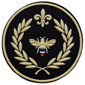ecusson PVC Napoleon Bonaparte Abeille embleme Drapeau France Noir Francais lys Empereur Empire Relief 6cm Corse (destockandco (vendeur francais), neuf)