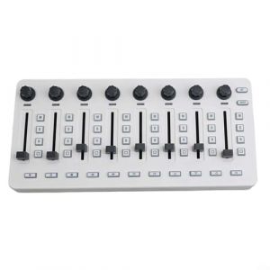 FACULX M-VAVE Console de mixage sans fil pour contrôleur MIDI avec port USB-Type-C Contrôleur de poste de travail audio numérique avec 8 boutons rotatifs 43 touches (HotglobalMall, neuf)