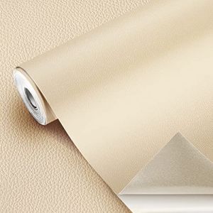 GELAISI 40*300cm Patch de Réparation en Cuir,Papier Peint Auto-Adhésif en Cuir PU Patch de Réparation Kit pour Réparation et Rénovation de canapé,sac à main,meubles,sièges de voiture(1 Rouleau Beige) (GELAISI, neuf)