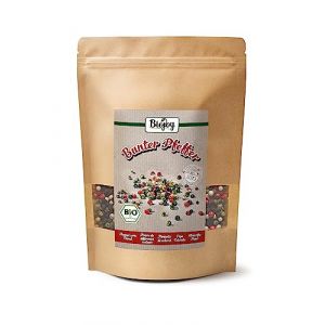 Biojoy Poivre de différentes couleurs BIO (500 g), entier, Mélange de grains de Poivre (blanc, rose, vert, noir) (Biojoy, neuf)
