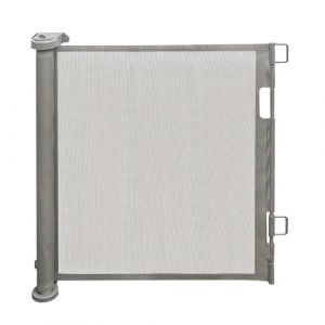 Barrière d'escalier rétractable pour bébé et Animaux domestiques-Barrière de sécurité Extensible pour bébé avec barrière en Maille solidepour Les Escaliers/Portes/Couloirs-86 * 180 cm-Gris (Hechheu, neuf)
