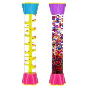 OSDUE Minuteur sensoriel Liquide, Liquid Motion Timer Bubbler, Lot de 2 Jouets sensoriels pour la Relaxation minuteur, pour soulager Le Stress Sablier, Cadeaux pour Adultes et Enfants (Yunnli, neuf)