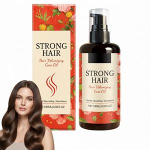 Sérum de croissance des cheveux pour plus de volume sur cheveux secs et abîmés, huile de soin pour cheveux forts, nourrissante et hydratante, sérum de soin du cuir chevelu, épaississant (1 pièce) (一嗨购, neuf)