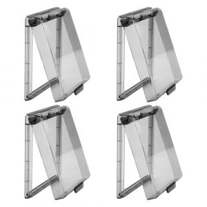 4 Pièces Cache Interrupteur Mural, Type 86 Cache Prise Murale, Protege Prise Ultra Mince avec Protection Étanche IP14, Cache Prise Electrique pour Salle de Bain Cuisine Chambre Extérieur (Noir) (lingwangmaoyi, neuf)