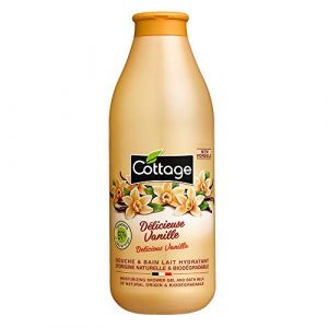 Cottage Douche/Bain Lait Hydratant Délicieuse Vanille 97% d'Ingrédients d'Origine Naturelle, 1 Unité (C&M45, neuf)