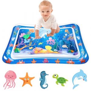 Tapis de Jeu D'eau Pour B&eacute;b&eacute; Sans Bpa Tapis D'&eacute;veil Aquatique Pour Nourrissons 3 6 9 Mois Matte De Jeu Pour B&eacute;b&eacute; Tapis Gonflable Pour Temps Sur Le Ventre Tapis de B&eacute;b&eacute; Antid&eacute;Rapant Tapis D'exploration (besokusser, neuf)