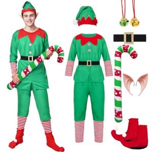 Matreeglam Costume de P&egrave;re No&euml;l pour enfant et adulte, costume de Saint-Nicolas, costume d'elfe de No&euml;l pour f&ecirc;tes de cosplay (homme, M) (EPIC CREATION S.R.L., neuf)