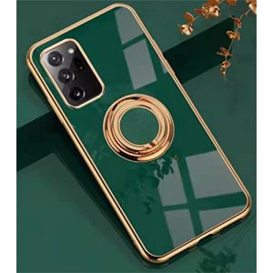 Alihtte Coque pour Samsung Galaxy Note 10 Plus, avec magn&eacute;tique Anneau Rotatif &agrave; 360 &deg; Mince Coque Antichoc Silicone avec Plaque m&eacute;tallique, Aimant Support de Voiture Housse Bumper, Vert (Lichttech, neuf)