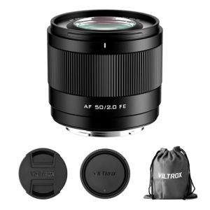 VILTROX Objectif pour appareil photo microsingle de 50 mm f/2.0 F2.0 E Mount avec mise au point automatique plein cadre, compatible avec les appareils photo Sony E-Mount Sony a7 a7R/S/C a7III a7RII (XINGYING, neuf)