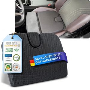 Healthfix&reg; Coussin Cale de Si&egrave;ge de Voiture | Coussin Cale de Si&egrave;ge de Voiture Orthop&eacute;dique en Mousse &agrave; M&eacute;moire de Forme pour le Confort de Conduite et la Posture | Coussin Rehausseur de Si&egrave;ge pour (Healthfix GmbH, neuf)