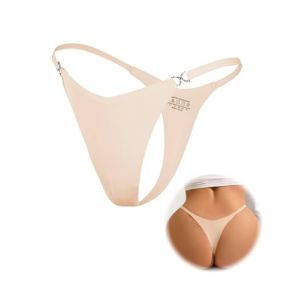 comeondear String Sexy de Pute Mini String Chic Hot Ficelle Tanga Microfibre Femme sans Couture Culotte Grande Taille sous-Vêtements Feminins Taille Basse Seamless Slip Thong Underwear(Beige,XXL) (ComeonDear, neuf)
