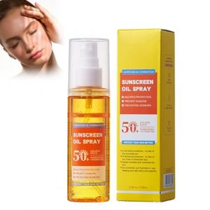 Spray Autobronzant 86 Ml, Huile Sèche Vitaminée SPF50 Haute Protection Solaire UVA et UVB - Peaux Claires - Vitamines et Huiles Nobles, Bronzage Durable, Autobronzage Instantané (HWXH-EU, neuf)