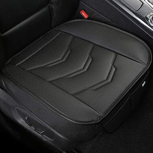 GIANT PANDA Lot de 2 Housses de si&egrave;ge de Voiture Avant en Cuir PU Respirant avec Rembourrage en Charbon de Bambou pour SUV, Voiture, 54,5 x 53,2 cm, Noir (WMGoods, neuf)