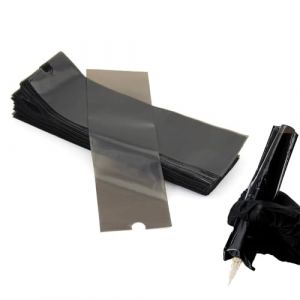 200Pcs Sac de Stylo Tatouage(6.5 * 18cm), Couleurs Noires Sacs Jetables de Stylo de Machine à Tatouer Couvertures de Machine à Tatouer en Plastique (BenCo, neuf)