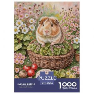 Puzzle Cochon d'Inde 1000 Pièces en Carton pour Adultes Jeu D’activité Intérieure Puzzle Cochon d'Inde Jardin Cadeau Original Décoration Intérieure 38x26cm/1000pcs (LF W, neuf)