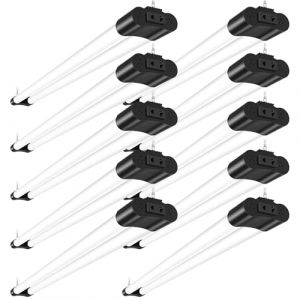 Sararoom 10Packs 120cm Connectable Reglette LED, 4400LM, Blanc Froid 6500K, 40W Neon LED Avec Interrupteur à Glissière, IP65 Étanche Tube LED pour Bureau, Garage, Sous-sol, Suspendu ou Encastré (firstpay, neuf)