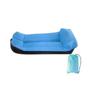 Hiseng Canapé Gonflable Camping Exterieur, Hamac Gonflable Fauteuil Gonflable Portable Gonflable Transat Gonflable pour Voyager Jardin Randonnée Parties de Piscine Plage Coloré (Bleu,200x70cm) (Hiseng, neuf)