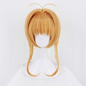 Cosplay Wig Cardcaptor Sakura Clear Card Sakura Kinomoto Wig Cosplay Costume Femmes résistantes à la chaleur Synthétique Hair Party Play Wigs MZ-1238 (xingyuhao, neuf)