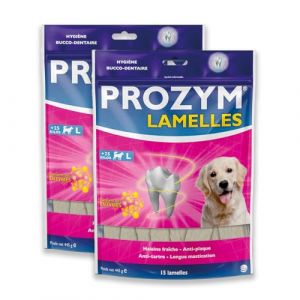 PROZYM Pack 2x15 Lamelles pour Chiens - Soin Dentaire à mâcher - N°1 chez Les vétérinaires - Haleine fraîche - Anti-tartre - Anti-Plaque - Gencives saines - 30 Lamelles (L) (FELIWAY® / ADAPTIL®, neuf)