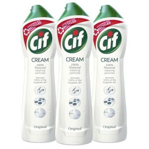 Cif Nettoyant de surface polyvalent en crème original enrichi d'un parfum frais d'océan composé de particules nettoyantes 100% naturelles pour un nettoyage doux et fiable, lot de 3 achats multiples (Evon Paris, neuf)